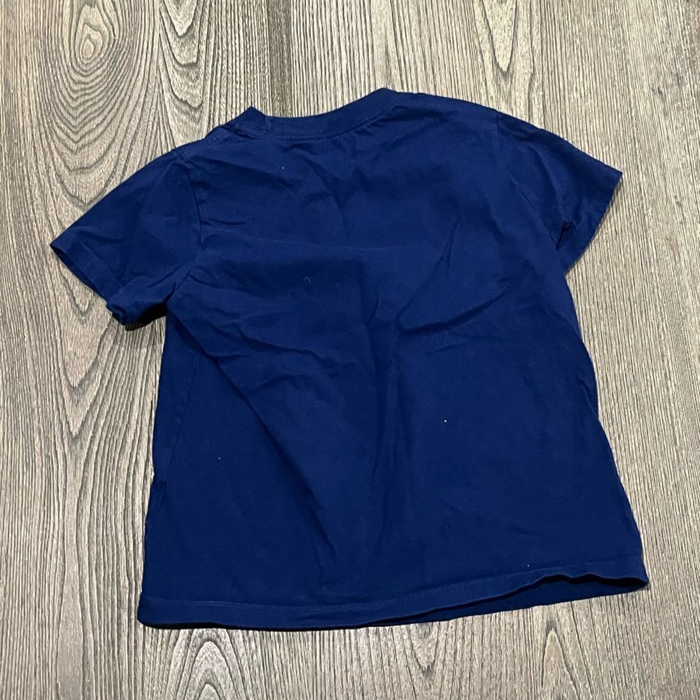 Nike T-Shirt Short Sleeve Tee Logo Print Round Neck Pullover Cotton Blue Medium - Picture 4 of 4